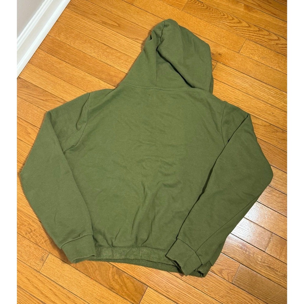 Zyia Active Womens Olive Green Crossover V Neck Hoodie Sweatshirt Small S - Picture 3 of 6